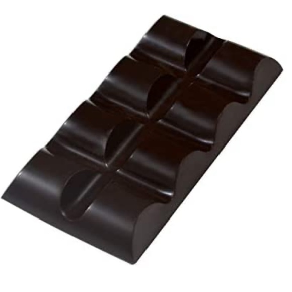 Fat Daddio's Polycarbonate Rounded Square Bar Chocolate Mold 11”x 7” Translucent - Picture 8 of 8